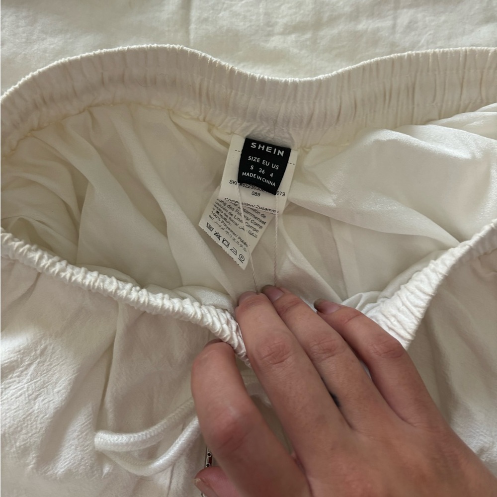 White Drawstring Pants - Picture 4 of 6